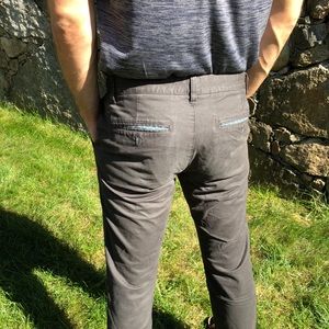 Bonobos dark gray, slim tailored chinos